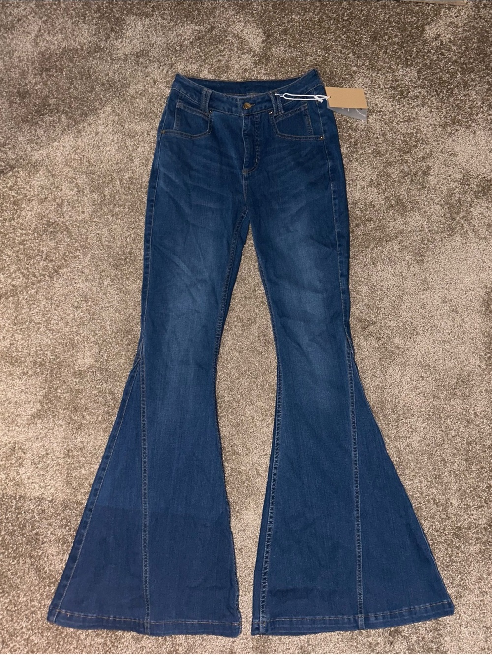 POPFLEX Deep Indigo Flare Jeans